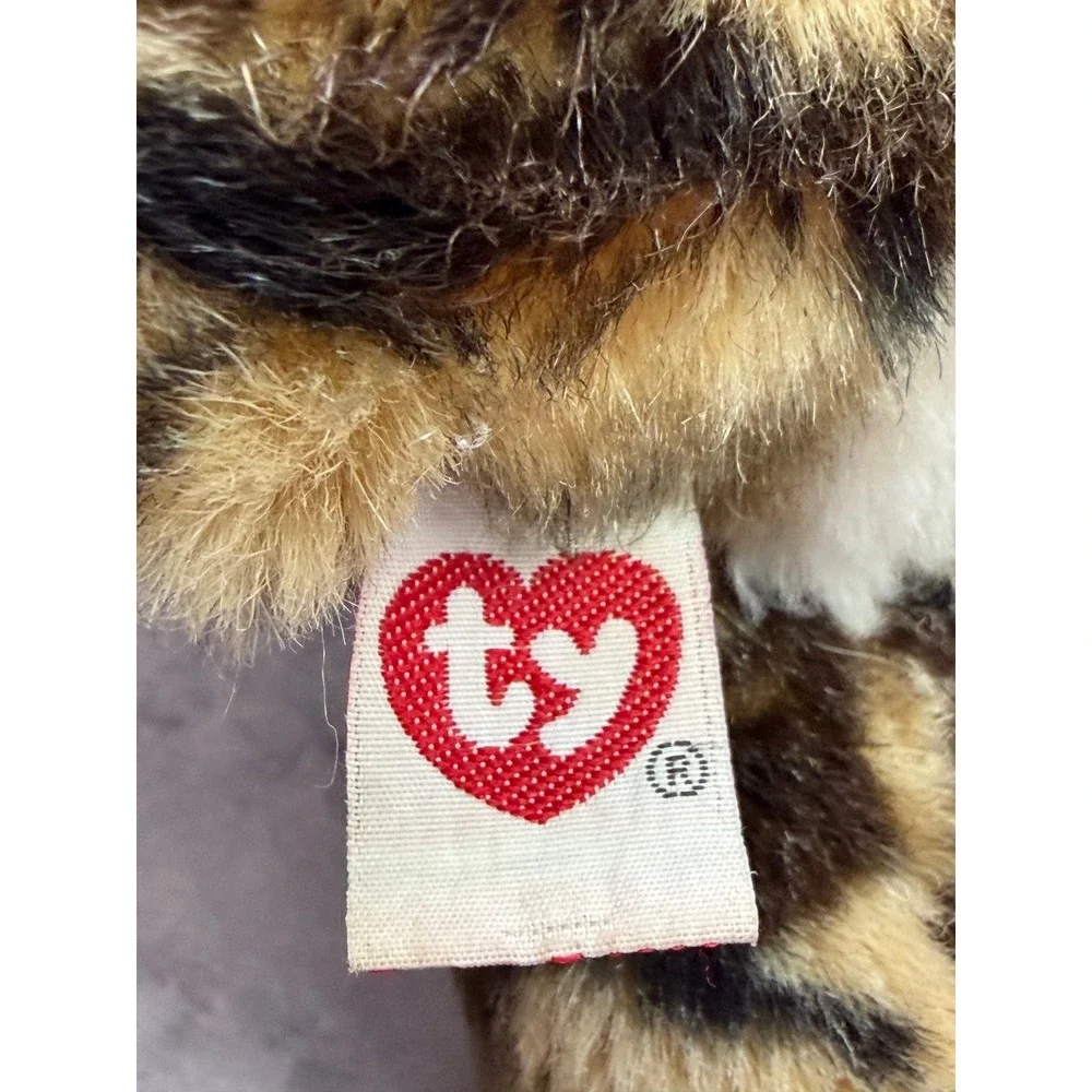 Ty Classic FIDDLES Cat Plush Brown Tan Spotted Tortoiseshell Stuffed Animal 2006